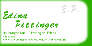 edina pittinger business card